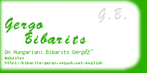 gergo bibarits business card